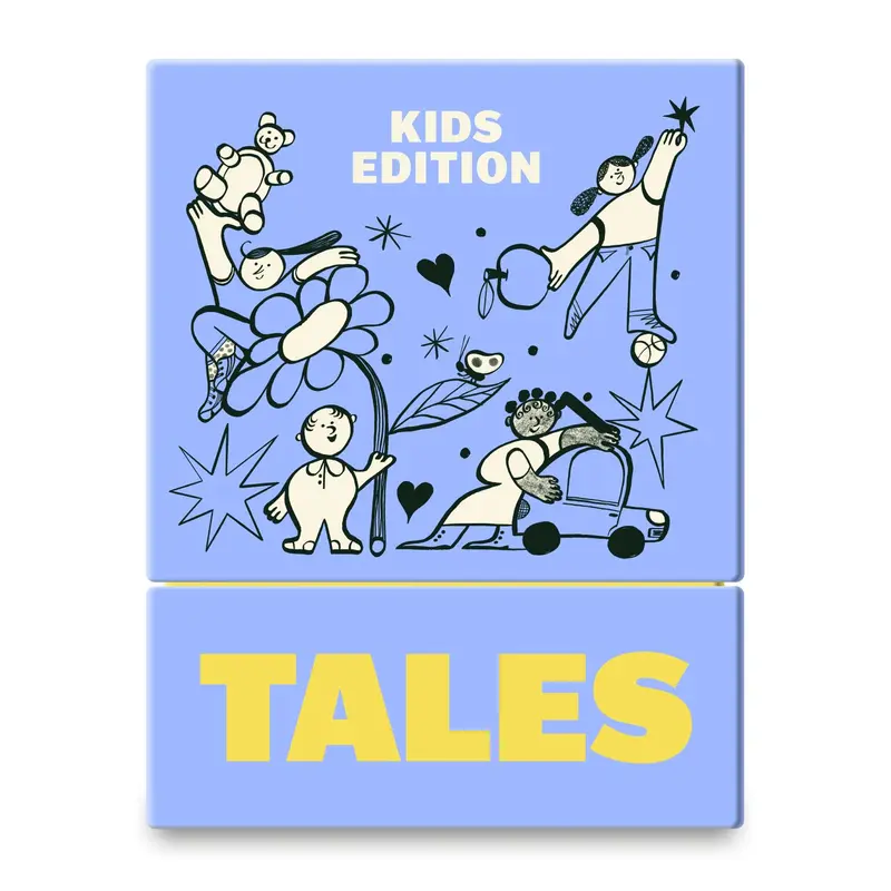 TALES Kids Edition Card Game – Fun Conversation Starters for Kids' learning, Family Game Night, Family Connection & Learning Through Play, Playful Questions and Laughter, Family Interactive Card Game, family reunion, fun family game night activity