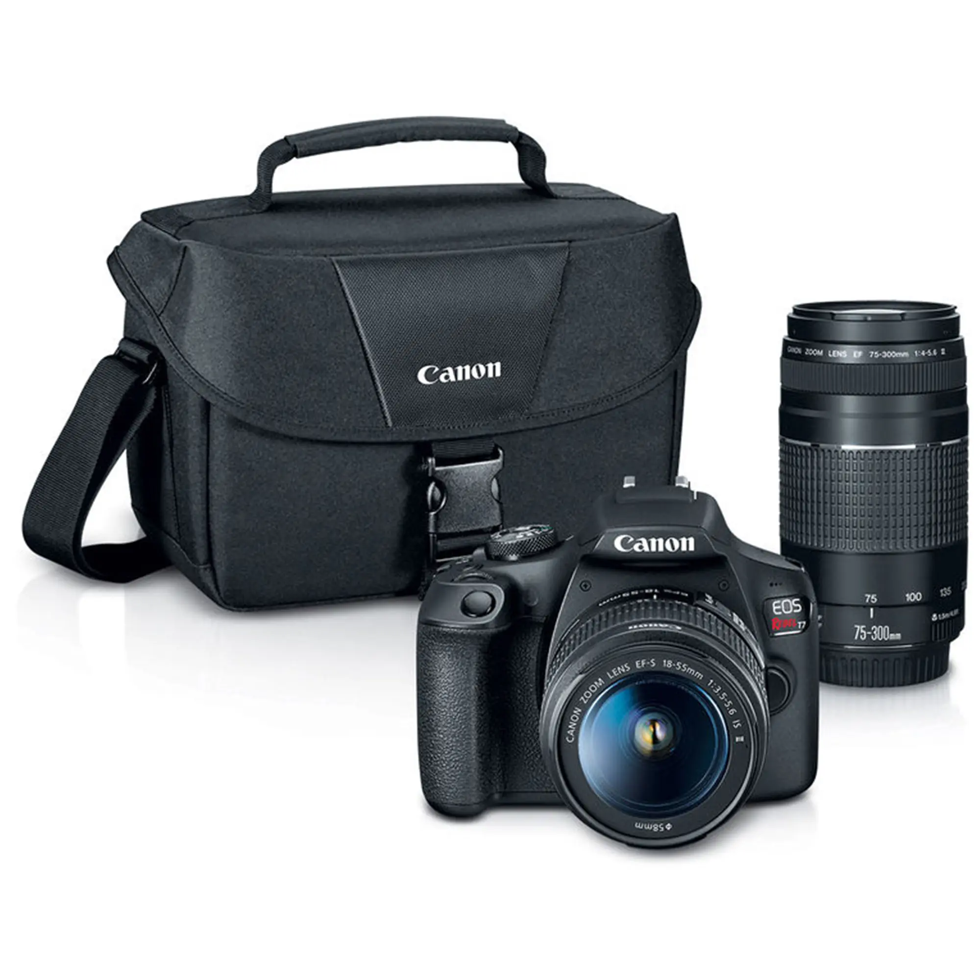 Canon EOS Rebel T7 DSLR Camera with 18-55mm and 75-300mm Lenses