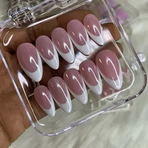 French Chrome Press on nails