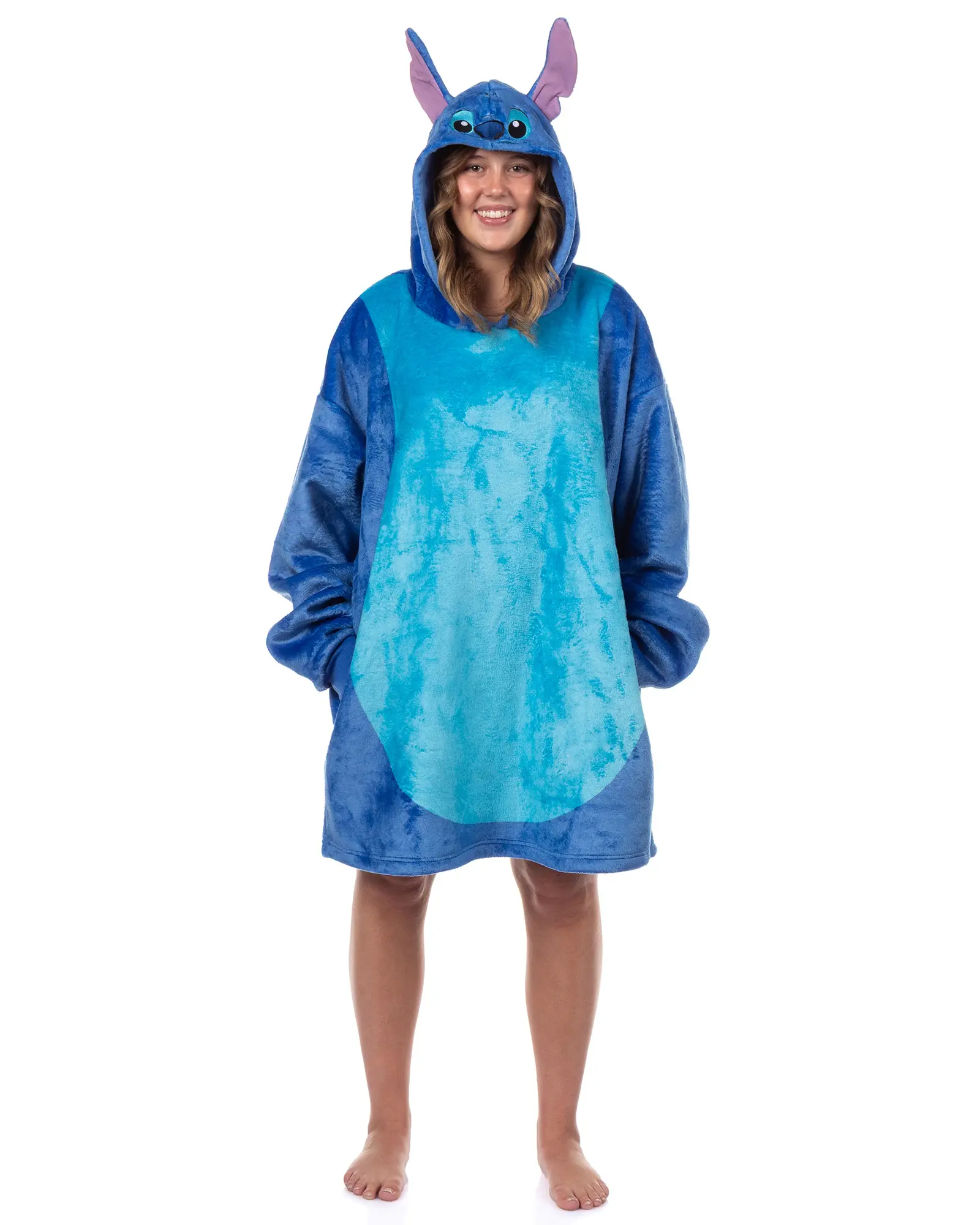 Disney Lilo and Stitch I am Stitch Wearable Blanket Hoodie Oversized Comfy Pullover