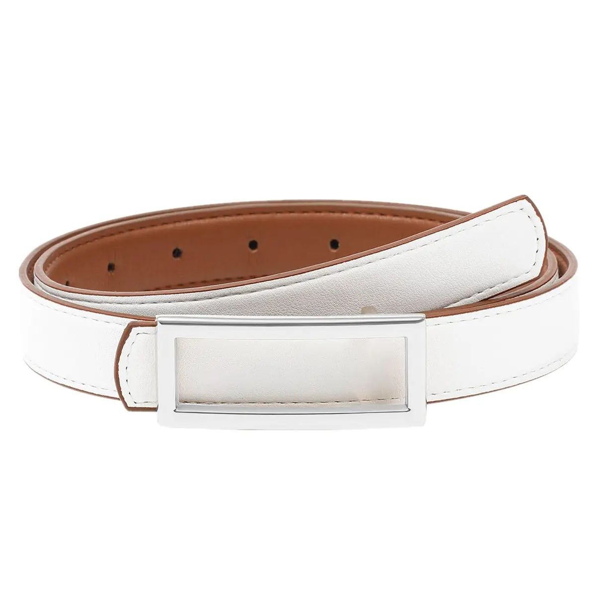 Brown/White(Silver Buckle)
