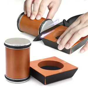 Professional Kitchen Knife Sharpening Set, 4 Angles 15° 18° 20° 22°, Manual Wooden Diamond Dual Blade Sharpener, No Power Needed, Perfect Gift, Kitchenware