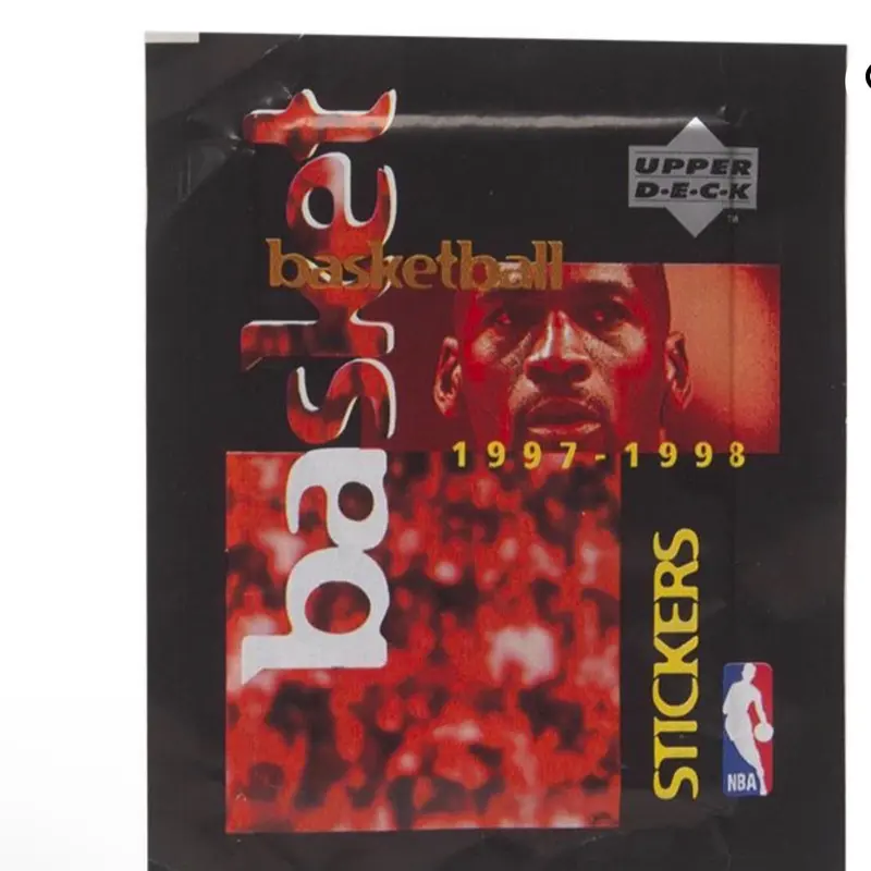 UpperDeck Kobe Bryant, Michael Jordan Mini Sticker Card Chase 1997-98 Single Pack With 6 Mini Stickers Per Pack
