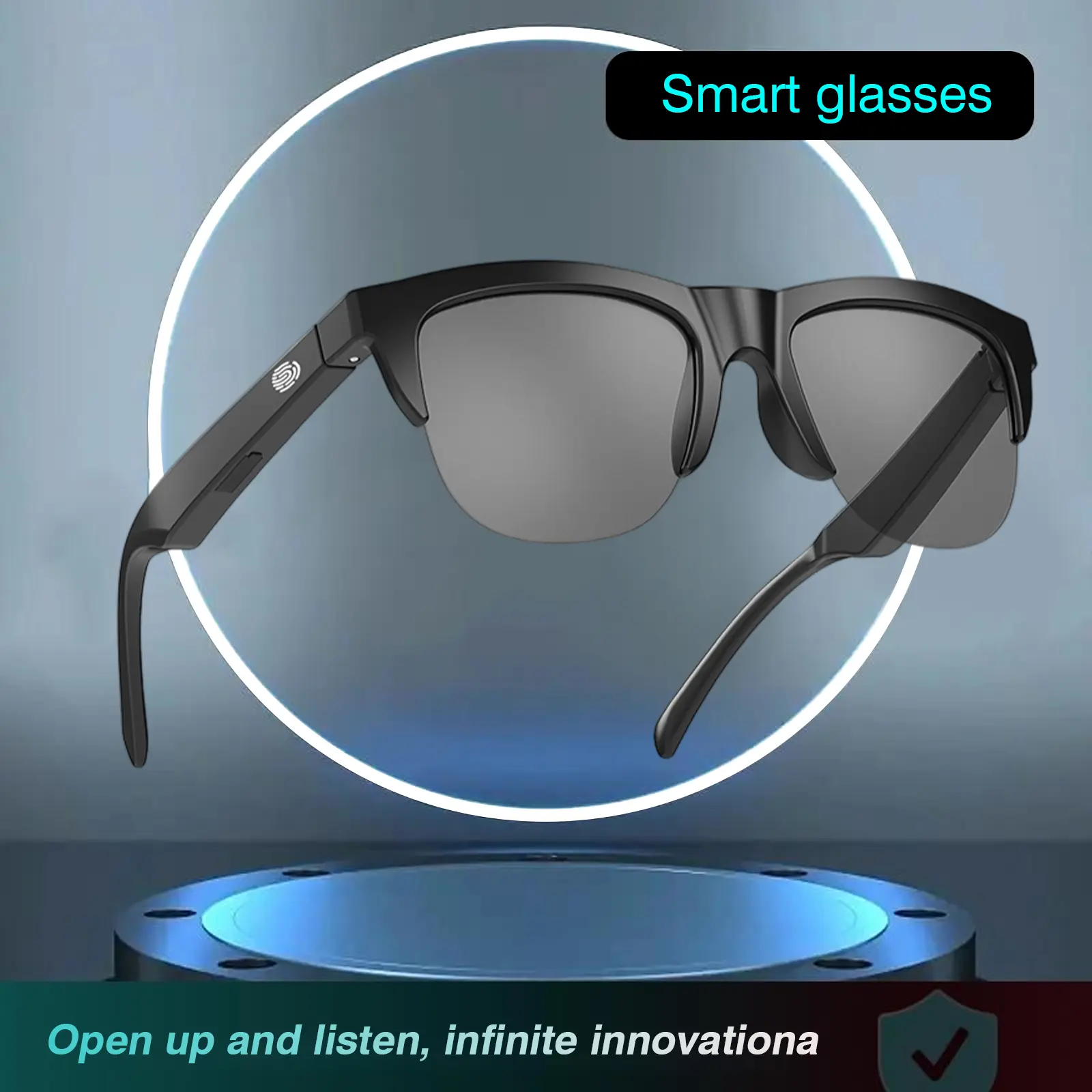 Smart Glasses, Anti-Blue Light, Hands-Free Calling & Music, Wireless Glasses, Wearable Tech Glasses, Multifunctional Smart Glasses - for Travel, for office, for outdoor (Compatible with Smartphones/PC