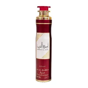 Lattafa Ameerat Al Arab Air Freshener 300ml - Elegant Long Lasting Scent for Homes Offices Cars and Fabrics Aromatherapy Scented Oils Aromatic Woody