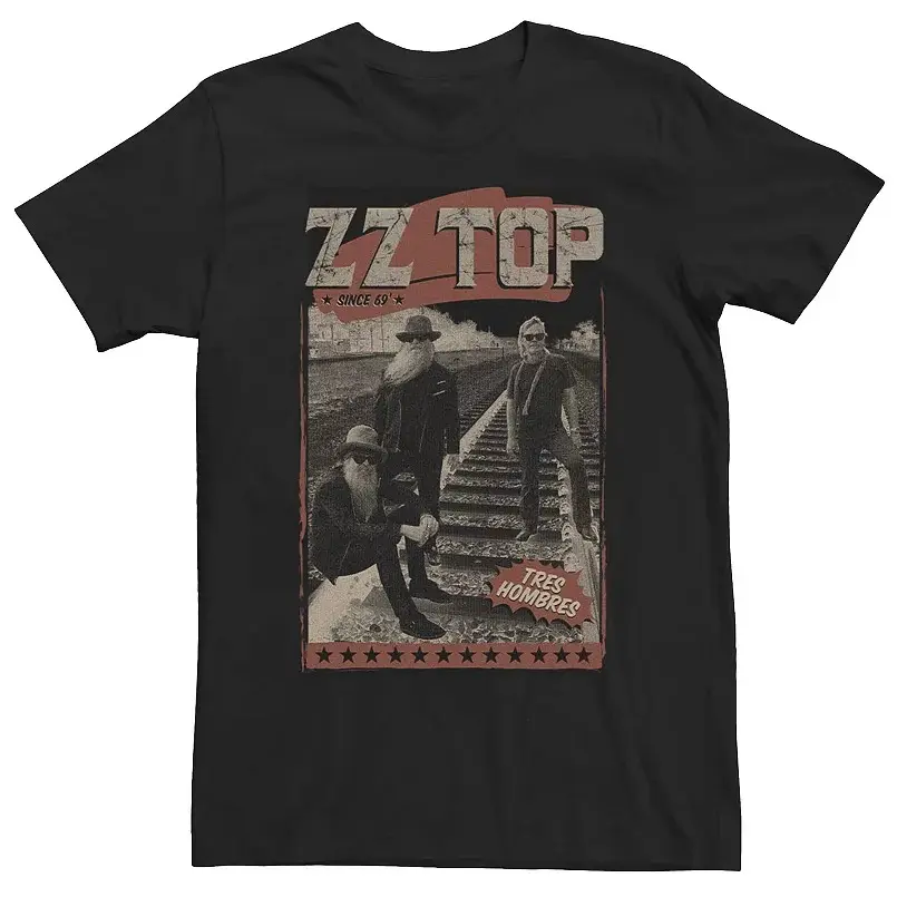 Men's ZZ Top Tres Hombres Album Cover Poster Tee