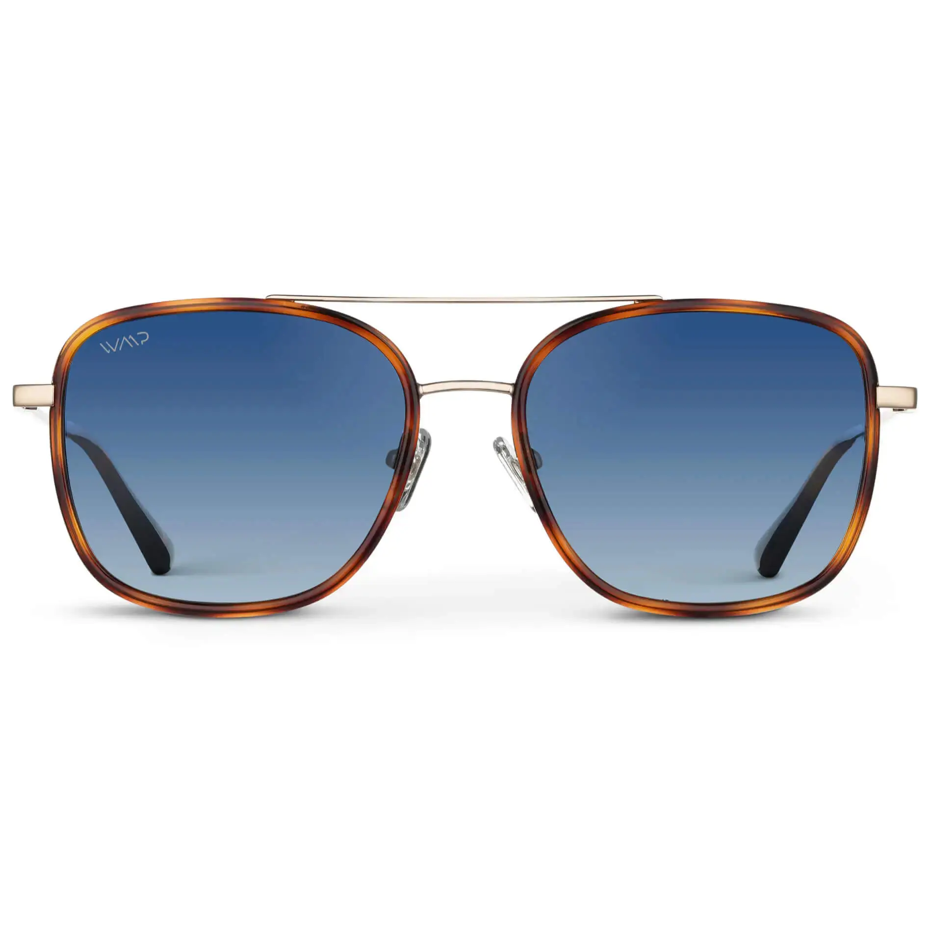 Gia - Women’s Polarized Square Aviator Sunglasses, Double Bridge Design