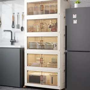 Collapsible 35L Storage Bin Heavy Duty 10kg Load Capacity Stack-Able Boxes Made in China for Better Space Management in House