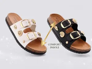 Arissa-Dual Adjustable Buckle Straps Sandal for Women - Comfortable Summer Footwear