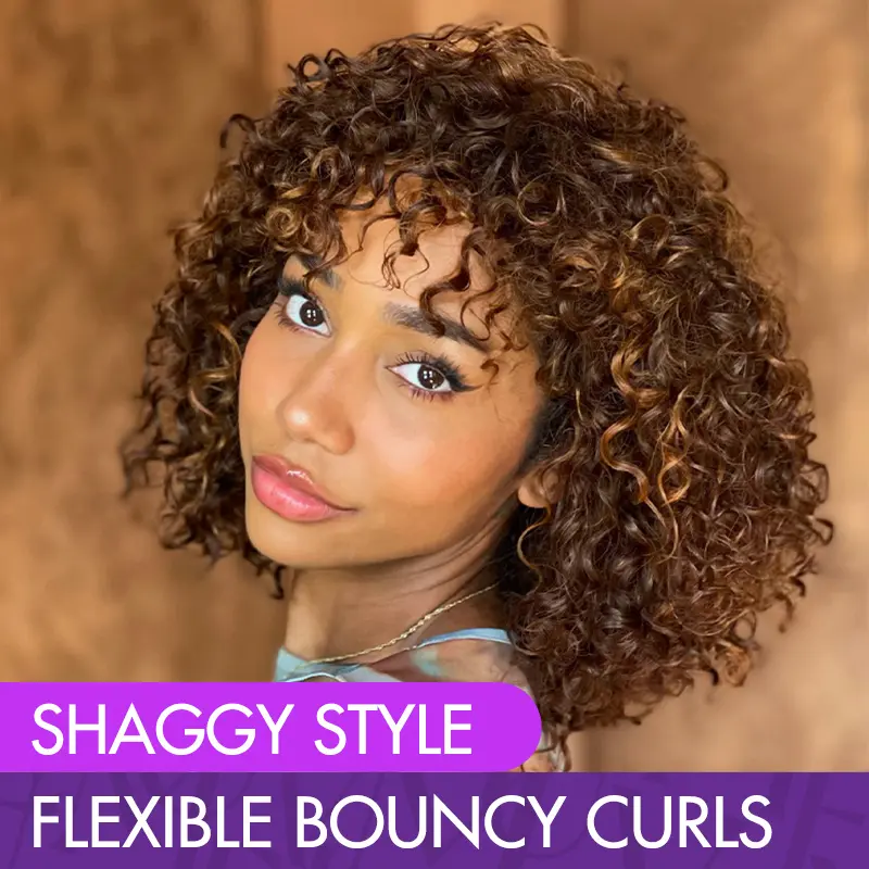Ready To Go | Luvme Tik Tok Viral Shaggy Style Super Double Drawn Short Curly Wig