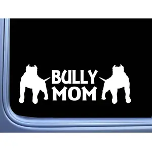 Bully Mom L237 dog 8 inch pit bull sticker decal