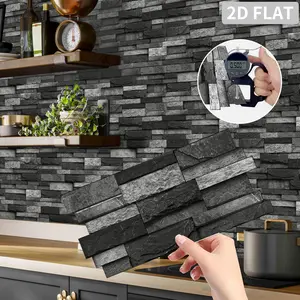 Faux Brick Pattern Wall Sticker, Self-adhesive Waterproof Wall Sticker, Peel and Stick Wall Sticker, Wall Decor for Home Kitchen Bathroom, Design, Modern, Interior, Peel and Stick Wallpaper Designs