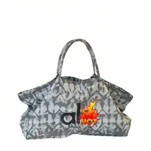 Yoga Mat Tote Bag Unisex Canvas Shoulder Bag, Large Capacity Gym Bag For Sports, Shopping, Traveling and Outgoing