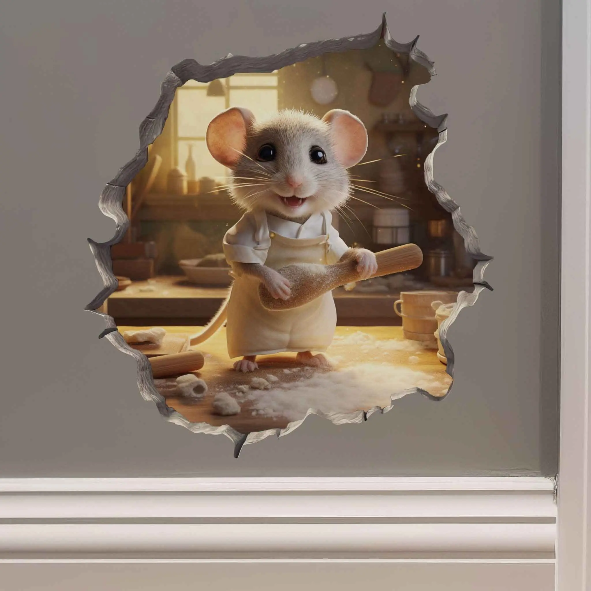 Home Baker Mouse Hole Decal