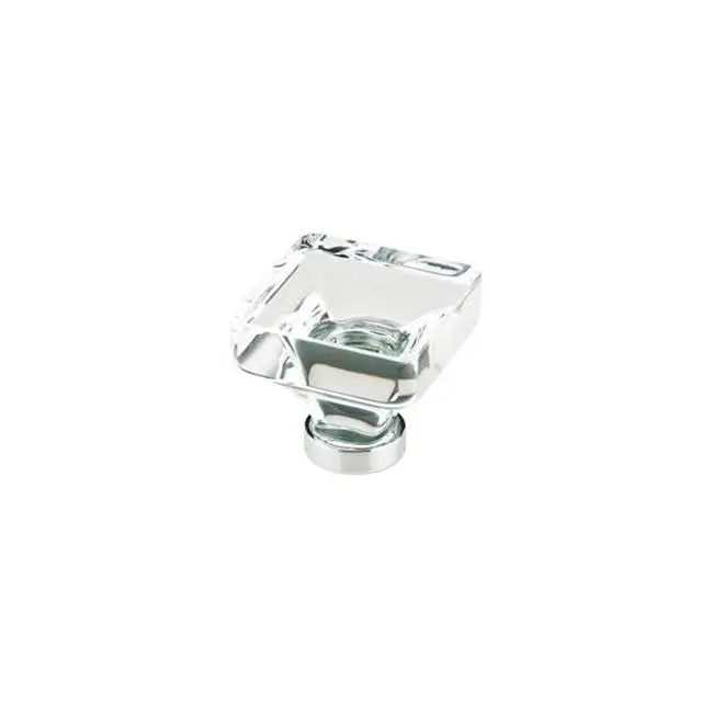 Emtek 86403US14 1.375 in. Square Cabinet Knob, Bright Nickel