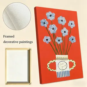 Luxury Art Deco Home Decor Framed Wall Painting Eco HD Canvas Wall Art with Inner Frame | Waterproof, Wrinkle-Free, Not Easy to Damage | Ideal Wall Decor for Hallway, Entryway & Living Room outdoorfun
