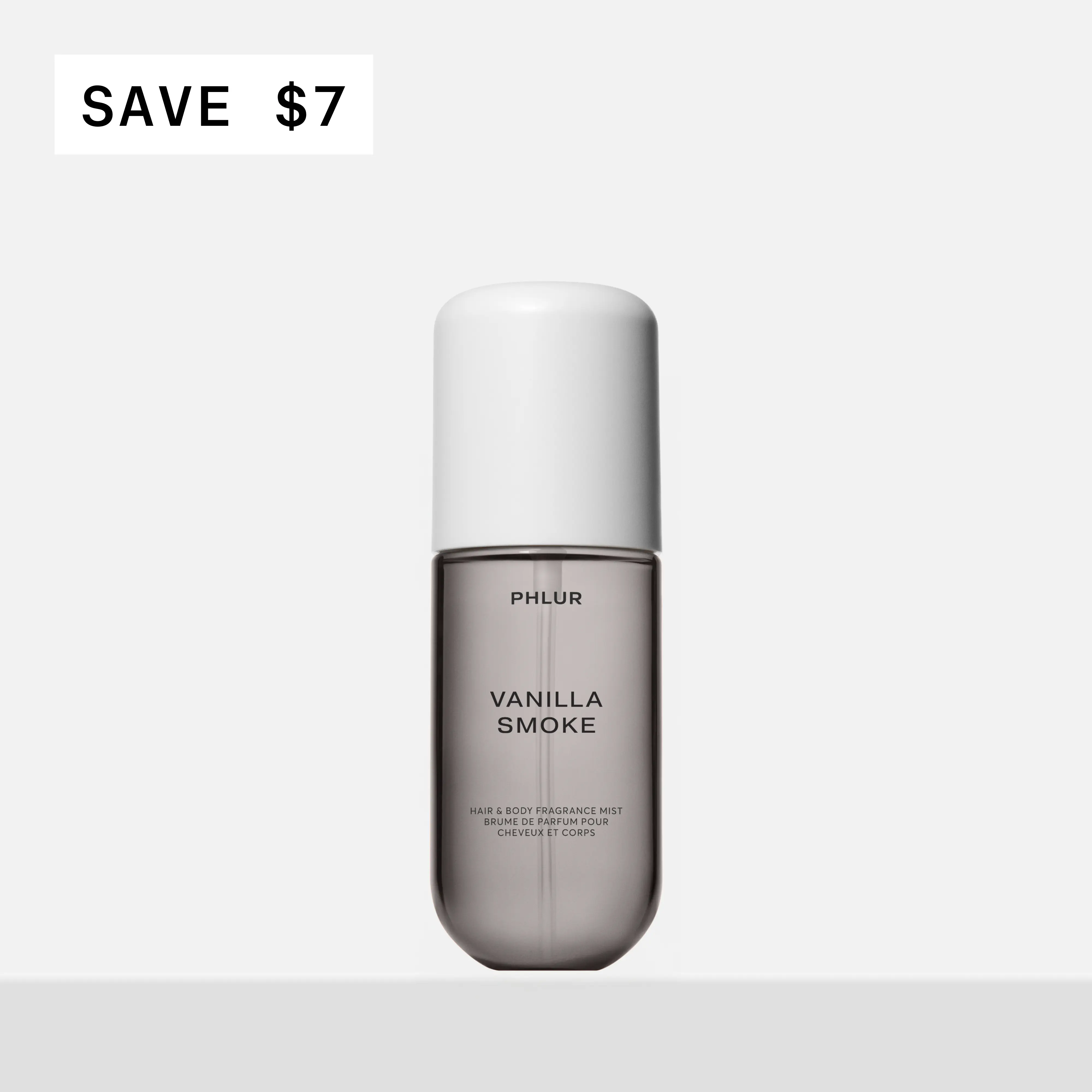 PHLUR Vanilla Smoke Body Mist - Travel Size Hair & Body Fragrance Mist with Cashmere Vanilla, Incense, Bergamot & Tonka Bean (3 fl oz)