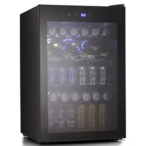 Antarctic Star 4.4 Cu.Ft. Mini Fridge/Wine Cooler - 145 Can/ 37 Bottle Capacity with Glass Shelves