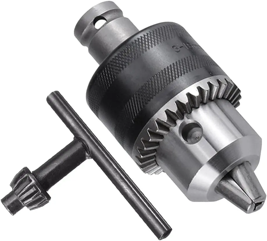 1set 1.5-13mm Converter 1/2 Shank -20UNF Key Drill Chuck Thread Quick Change Adapter SDS 1/4 Shank Hex Impact Driver Wrench Bit Connecting Rod