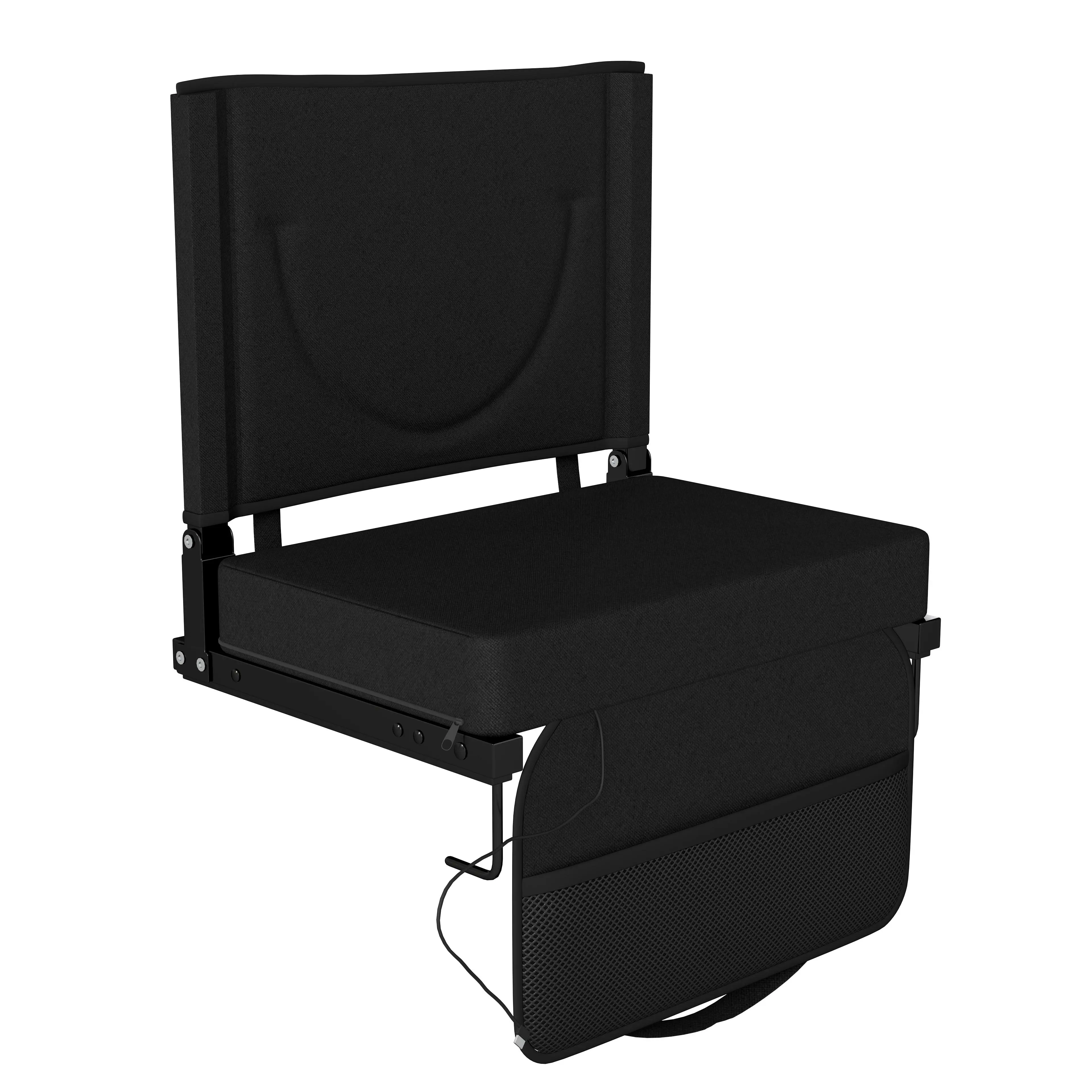 Comfortable Stadium Seat with Adjustable Backrest & Thick Cushion, Portable Folding Bleacher Chair, Extra Wide Lightweight Seat for Outdoor Sports, Camping, Beach & Events – SummerGarden