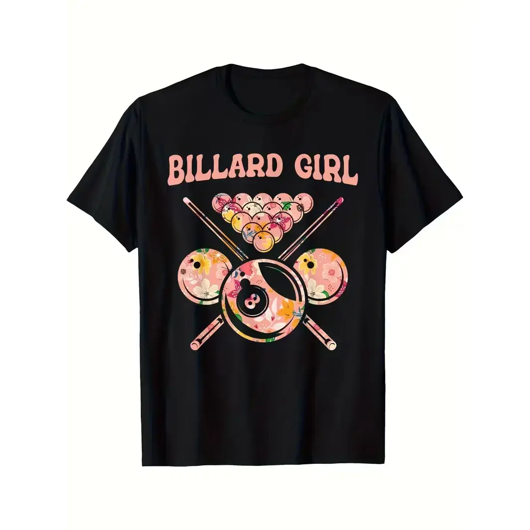 Billiard - 8-Ball Pool And Snooker Player T-Shirt 180G. Unisex Design for Summer 2025, Featuring Short Sleeves And Made from, 