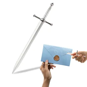 Vintage Silver Letter Opener, 1 Count Envelope Mail Tool Sword Letter Opener, Desks Decoration Office Mail Supplies, Halloween, Christmas, Easter Gift