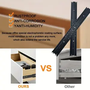 Drawer Slides, Full Extension Steel Tracks, Soft-Close Noiseless Guides, 10-16 Inch Sizes, 100 Lbs Capacity, Ideal for Cabinets & Kitchens