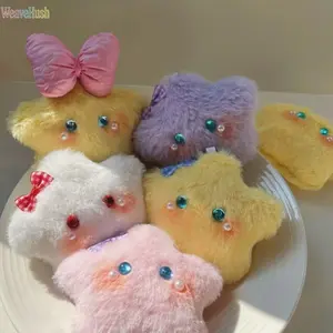 Cute Starry Sky & Girlish Heart School Bag Pendant, Squeaky Finished Plush Doll Charm, Sweet Lovely Keychain Ornament for Girls, Soft Adorable Star Pendant Decor for Bags & Keys, Perfect Heartwarming Gift for Friends, Classmates & Daily Girlish Style Deco