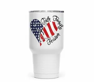 Faith, Family, Freedom Heart - UVDTF Decal for cups/hard surfaces sticker