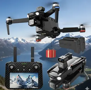 Bingchat New Tablet Remote Drones with 4K Camera for Adults, Anti-shake 3 Axis Gimbal, Payload Release, 360° Obstacle Avoidance, Time-lapse, High Wind Resistance, Rainproof, GPS Safely Return Home, Up to 5 Miles, 84 Minutes Long Battery Life, Follow Me