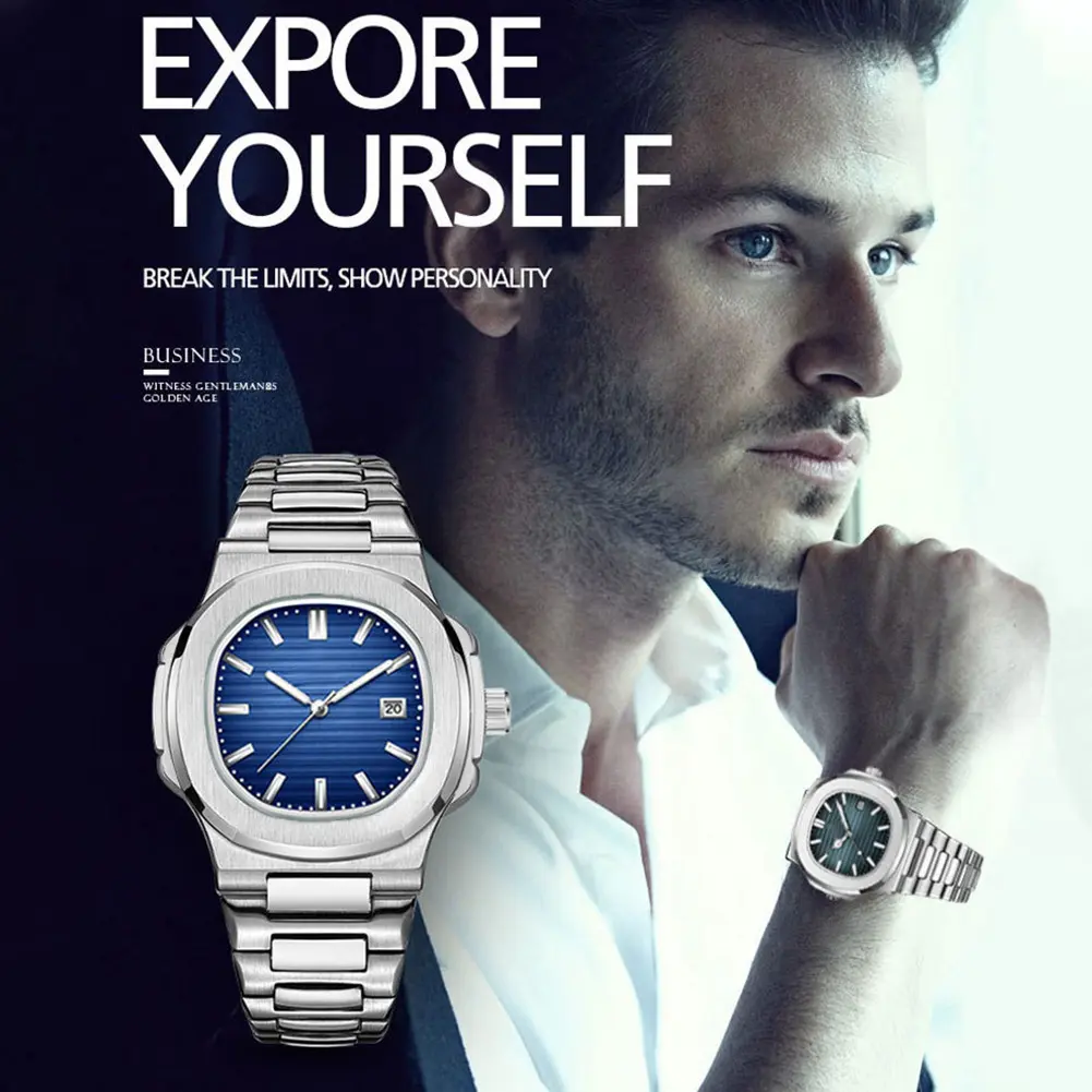 Fashion Ultra-thin Steel Band Waterproof Luminous Watch