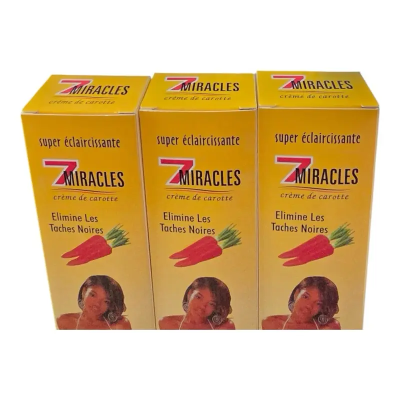 3 pcs 7 Miracles Cream Crème de Carotte Elimine Les Taches Noires for Skin Care Carrot
