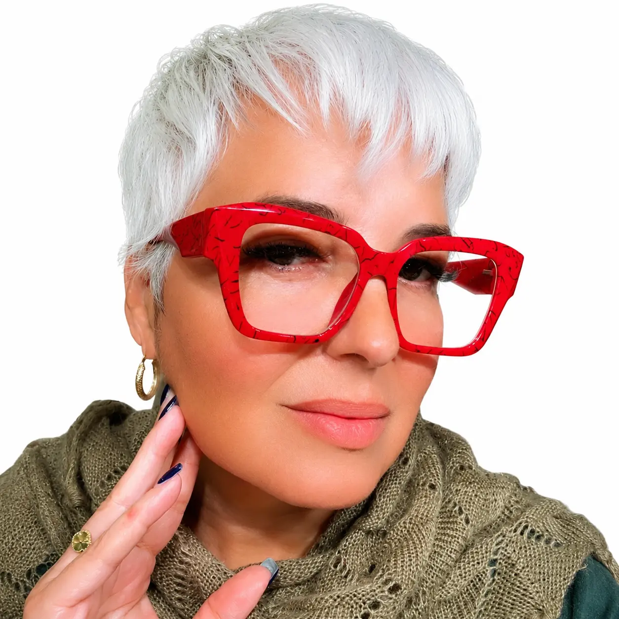 RED Square / Cuadrado Frame Woman Glasses