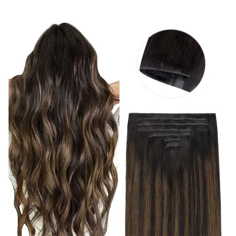 Doores Injected Seamless Clip In Hair Extensions Virgin Human Hair Extensions 130g-150g 7pcs Beginner Friendly Natural Straight Upd model#TikTokShopSummerSale