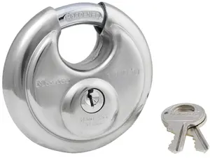 Master Lock 40D Stainless Steel Discus Padlock with Key