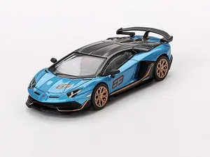 Lamborghini Aventador SVJ 63 – Blu Aegir (Mini GT) Diecast 1:64 Scale Model - TSM MGT00784
