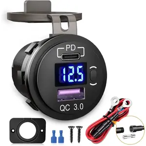 Nilight PD Type C | QC 3.0 USB Charger Voltmeter