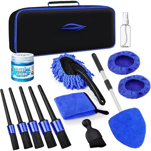 Windshield Cleaner Tool, 15 count  Interior Detailing Kit,  Cleaning Kit Interior Cleaner,  Detailing Brushes,  Cleaning Gel,  Cleaning Supplies Tools Accessories for Women, Men, Interior