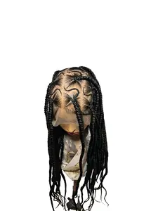 Cornrow style braided wig, Ready for next day shipping. Braided wig for black women.