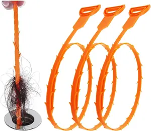 3 Pack Drain Snake 25 Inch Drain Opener Snake Tool for Sewer, Kitchen Sink, Bathroom, and Toilet Clogged Drains Relief Cleaning Tool