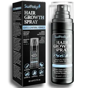 Natural Hair Growth Spray for Men – 60ml Hair & Scalp Serum with Rosemary, Castor Oil, Caffeine & Biotin – Helps Thicken Hair & Support Healthy Growth