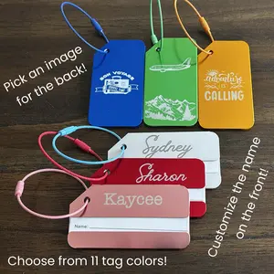Personalized Luggage Tags, Engraved Aluminum Bag Tag, Name Tags For Luggage, Personalized ID Tags, Custom Suitcase Tag, Travel Accessories