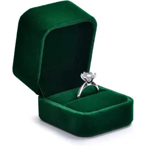Ring  Box Wedding Ring Box   Box for Birthday, Proposal, Engagement, Wedding, Valentine's Day (Green)