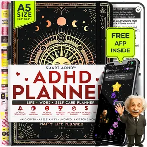 Freedom Mastery - Adhd Daily Planner & Gratitude Journal Self-Care & Success | Undated Weekly & Monthly Organizer for Women & Men