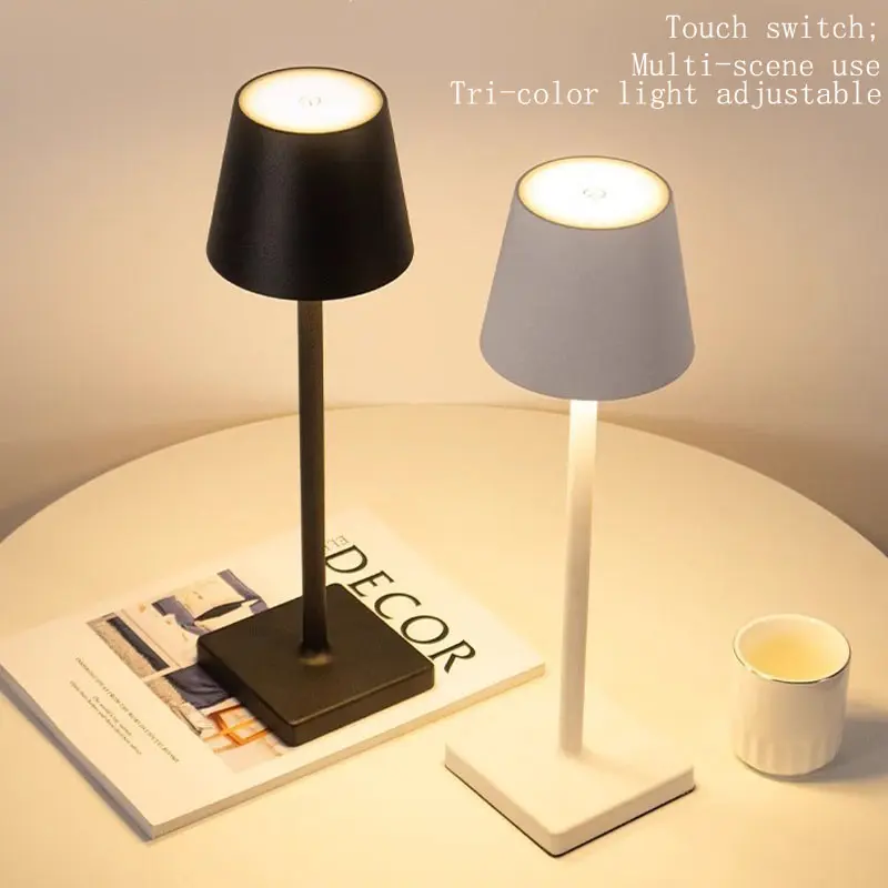 T6008-5 LED Ambient Desk Lamp, Wireless Bedside Table Light for Bedroom & Dining Room, Retro Outdoor Camping Rechargeable Modern Mood Lighting, Decorative Ambiance Lighting, Decoration Lamp, Bedroom Decor Lamp
