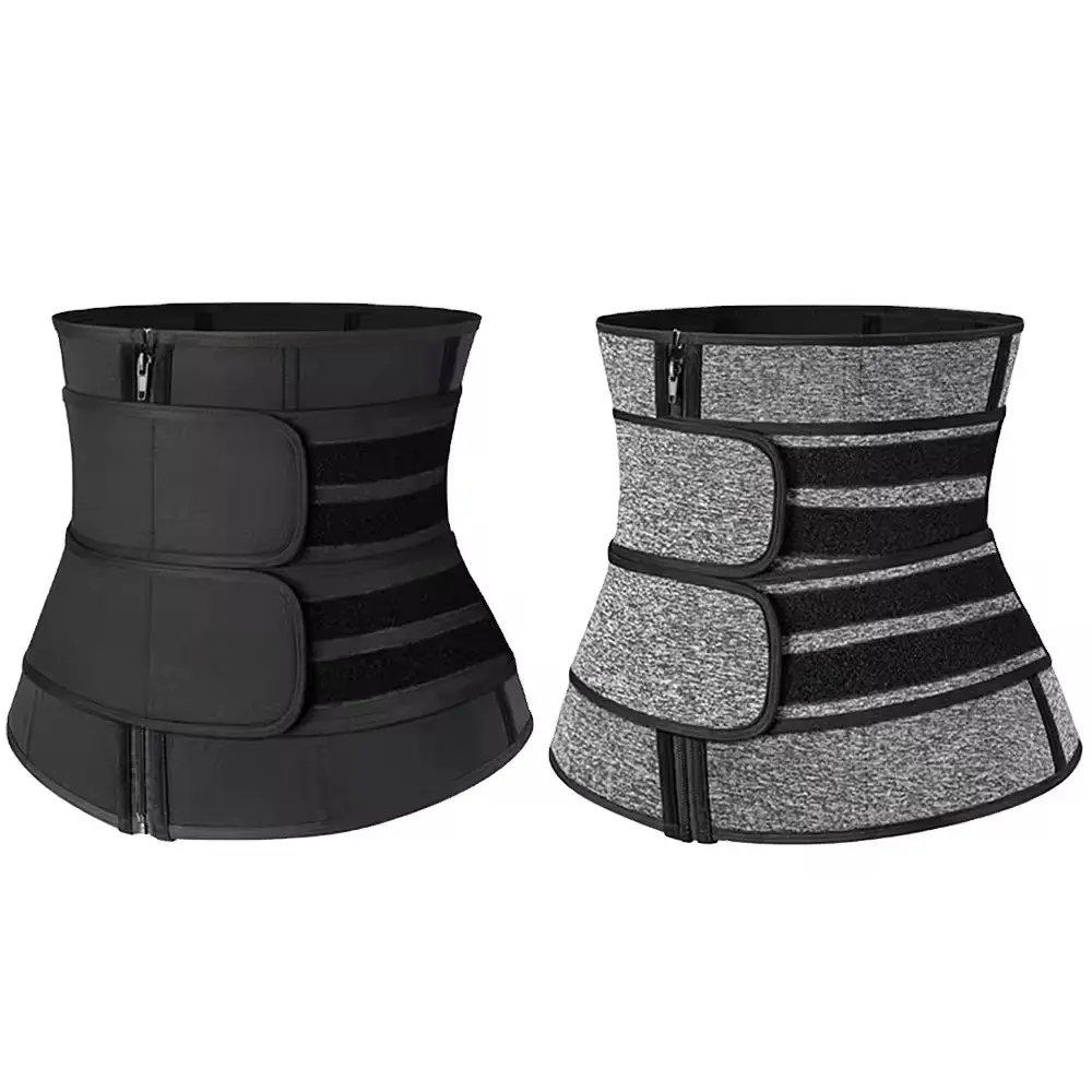 Postpartum Girdle Waist Trainer with Zipper Closure & Double Belt | Sweat-Boosting Abdominal Binder for Tummy Control & Body Sculpting, Waist Trainers, Girdle Postpartum, Compression, Fit, Sweat Waist Trainer