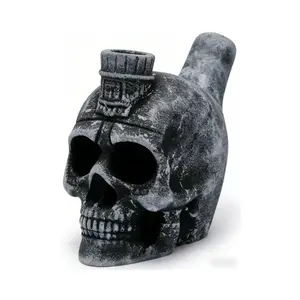 Aztec Death Whistle 125+ dB Loud Screaming Skull Premium Resin Ancient Mayan Historical Replica Halloween Prop & Silbato de la Muerte Decor Diy Toys