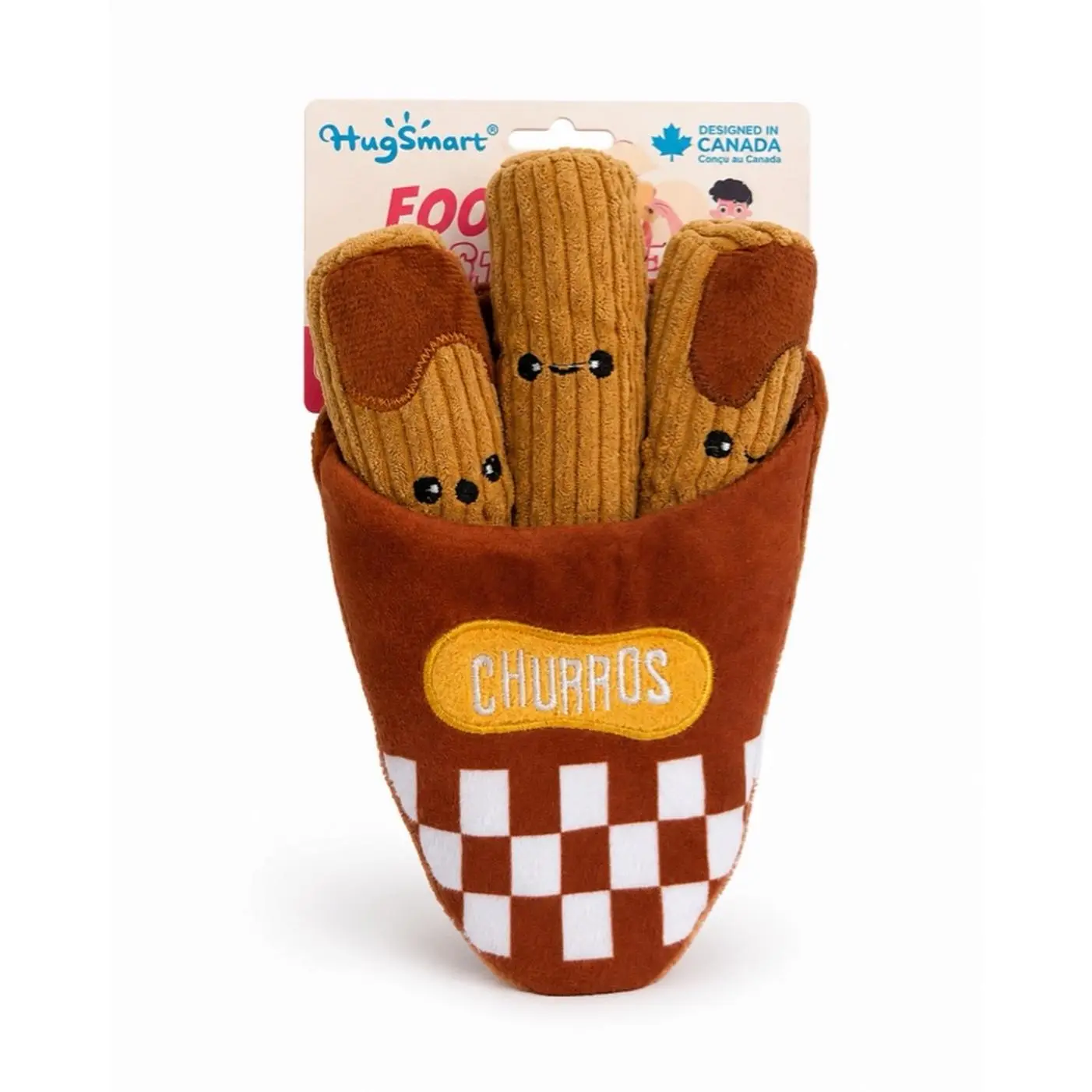 HugSmart Churros Plush Toy - Fun & Soft Toy for Kids - Ideal for Playtime & Imaginative Play - Designed in Canada