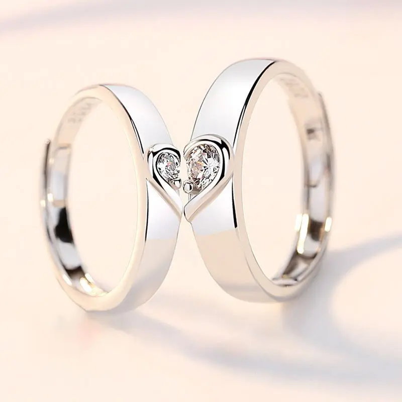 Our Hearts Intertwined Forever | Matching Couple Rings， Heart-to-Heart Connection for Men and Women
