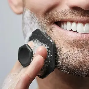 Portable Facial Cleansing Brush, 2 Counts Handheld Facial Massage Brush, Compact Size Facial Skin Care Tool for Men, Beauty Equipment, Face Scrubber